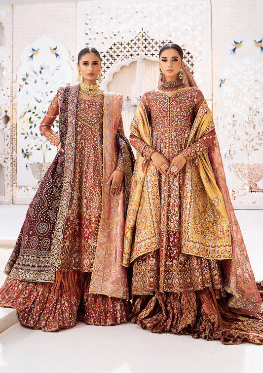 Aik Atelier Wedding Festive 24 Vol 2 LOOK 08 – Vermilion Pakistani Dress with intricate embroidery and embellishments. Shop elegant Asian dresses at Maria Faisal.