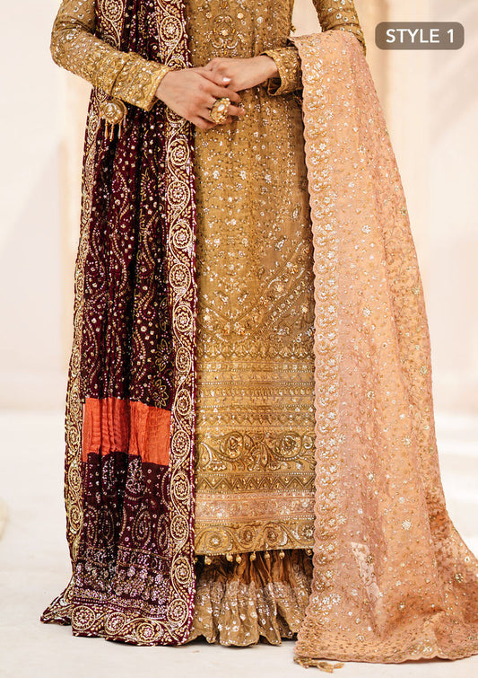 Aik Atelier | MAROON TUSSAR SILK CHUNRI SHAWL - Designer Dress with Intricate embroidery and embellishments. Shop elegent wedding dress at Maria Faisal.