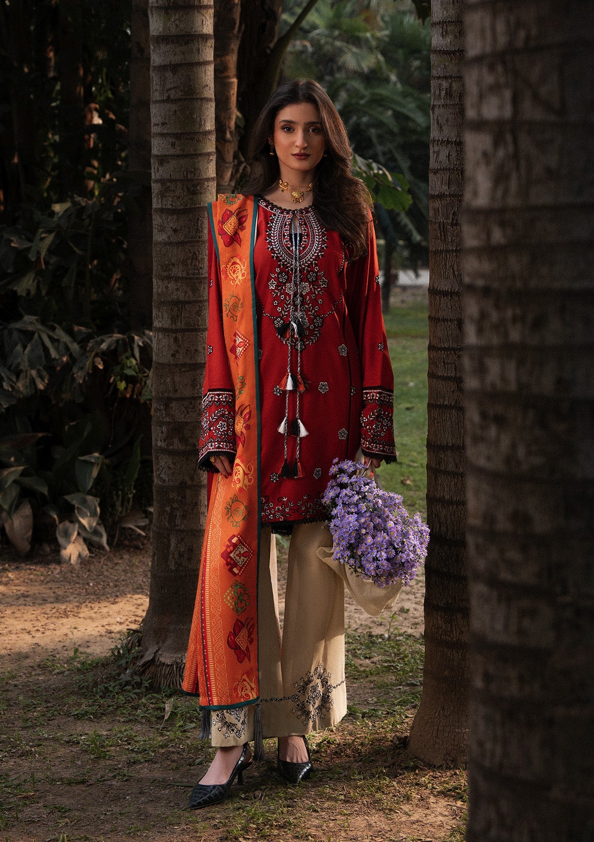 Aik Atelier | Roz Karandi 25 | LOOK 06 - Casual Dress - available at Maria Faisal in UK and USA.