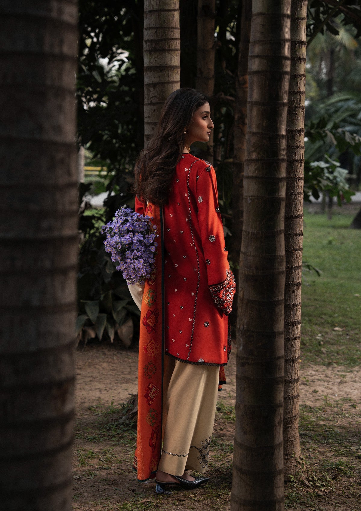 Aik Atelier | Roz Karandi 25 | LOOK 06 - Casual Dress - available at Maria Faisal in UK and USA.