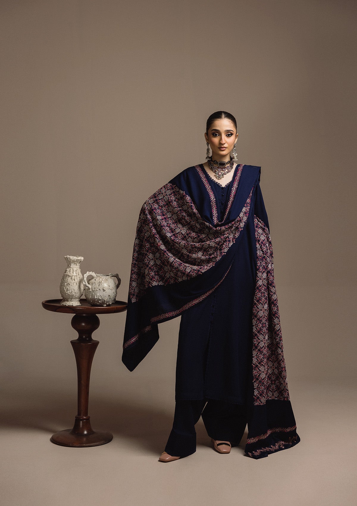 Aik Atelier | Aik Roz Karandi 25 | LOOK 01 - Luxury Dress - available at Maria Faisal in UK and USA.