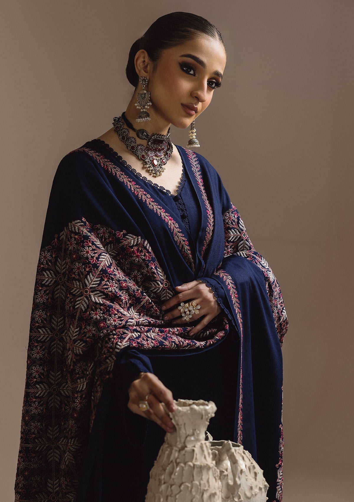 Aik Atelier | Aik Roz Karandi 25 | LOOK 01 - Luxury Dress - available at Maria Faisal in UK and USA.