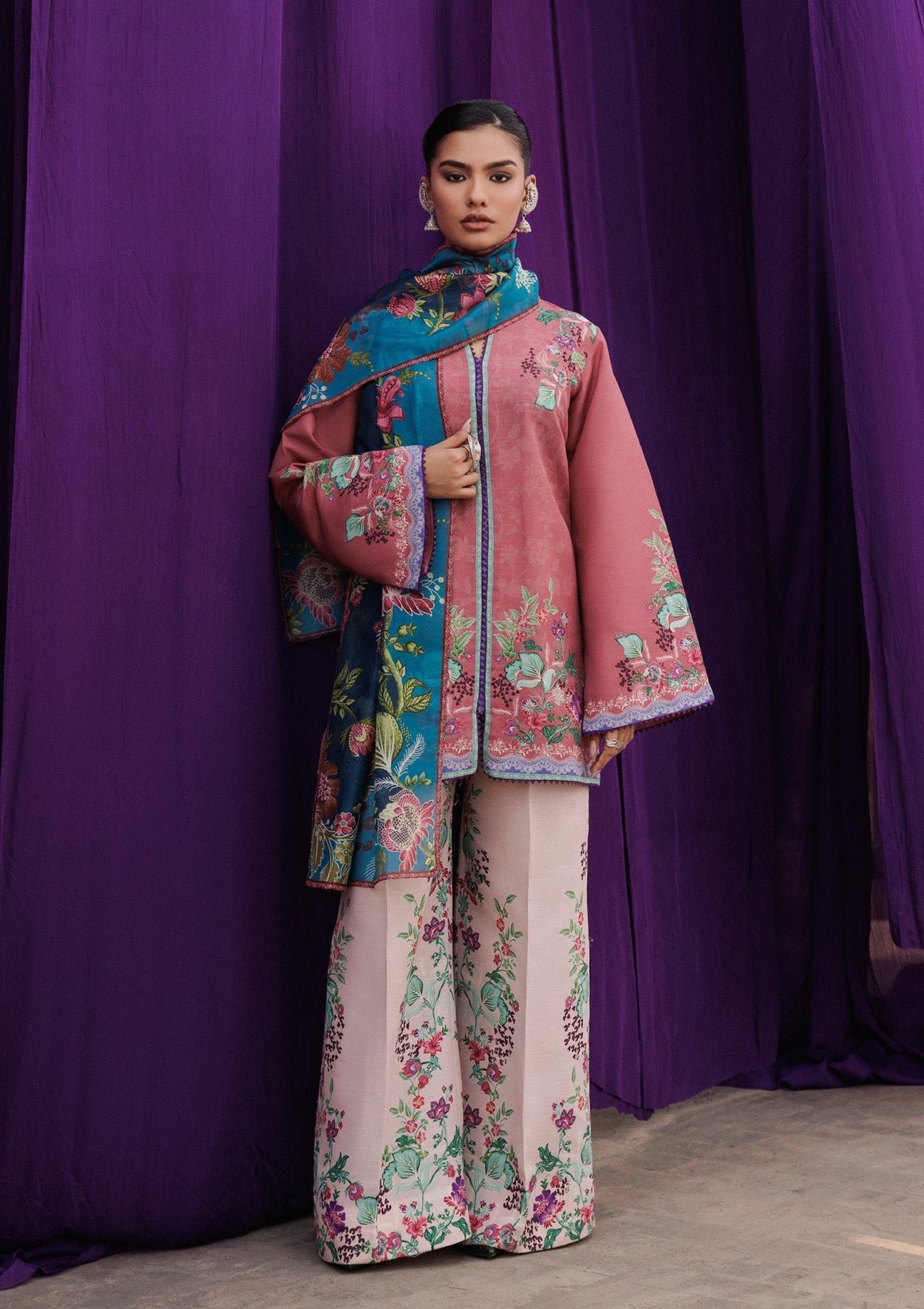 Aik Atelier | Roz Khaddar | AIK ROZ '25 D2 - LOOK 02 - Luxury Dress - available at Maria Faisal in UK and USA.