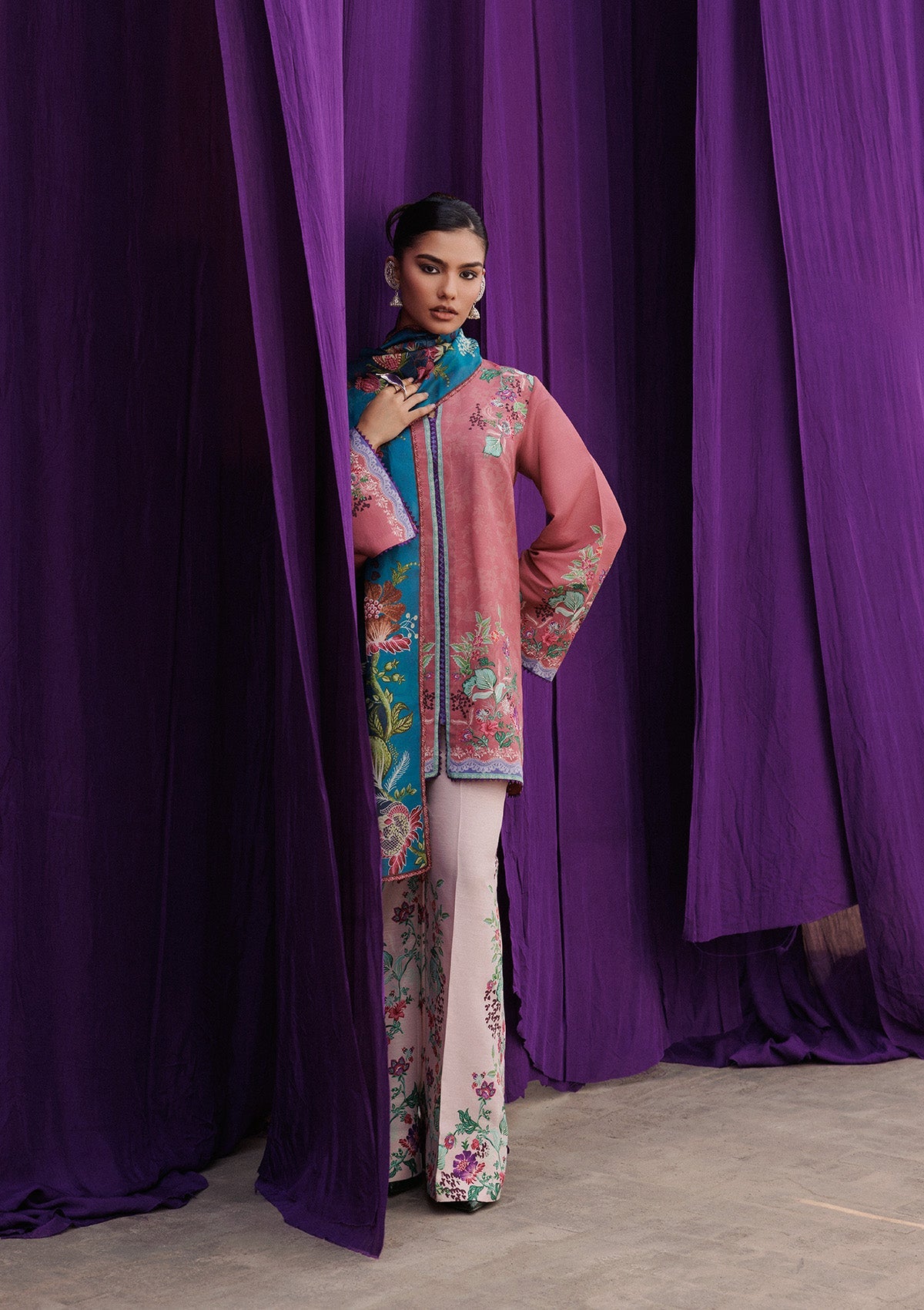 Aik Atelier | Roz Khaddar | AIK ROZ '25 D2 - LOOK 02 - Luxury Dress - available at Maria Faisal in UK and USA.