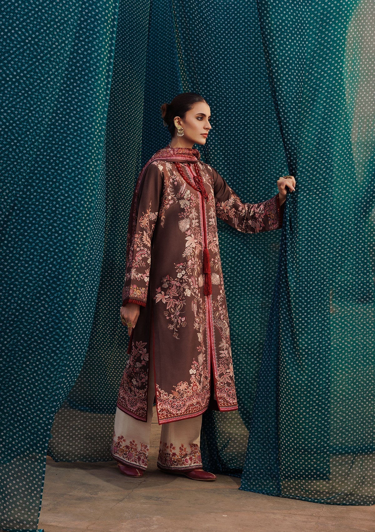 Aik Atelier | Roz Khaddar | AIK ROZ '25 D2 - LOOK 05 - Luxury Dress - available at Maria Faisal in UK and USA.