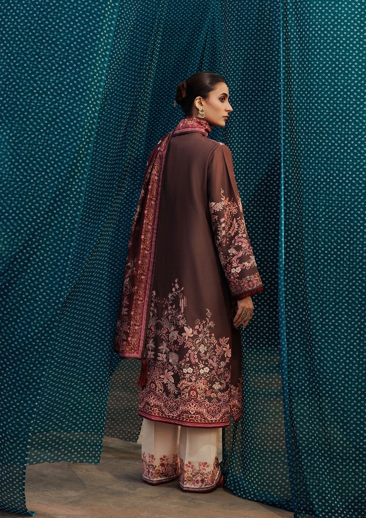 Aik Atelier | Roz Khaddar | AIK ROZ '25 D2 - LOOK 05 - Luxury Dress - available at Maria Faisal in UK and USA.