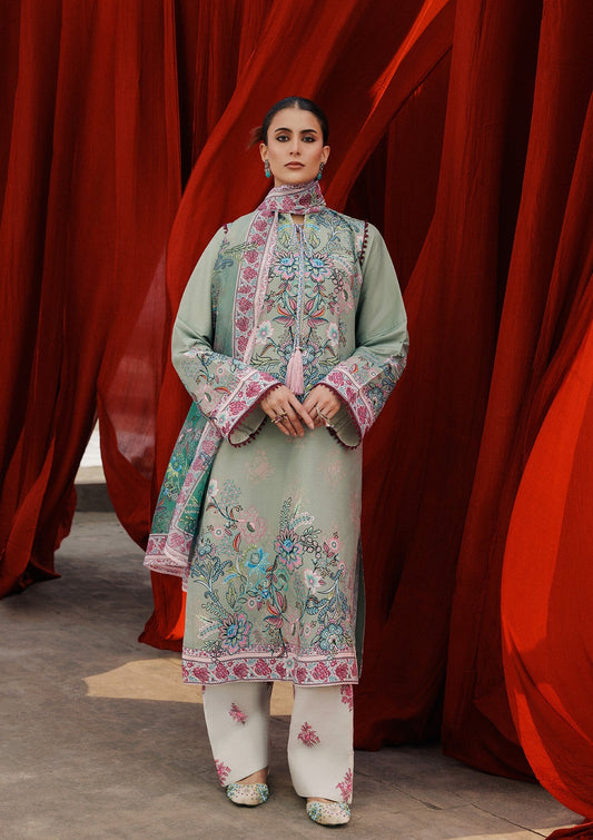 Aik Atelier | Roz Khaddar | AIK ROZ '25 D2 - LOOK 06 - Luxury Dress - available at Maria Faisal in UK and USA.
