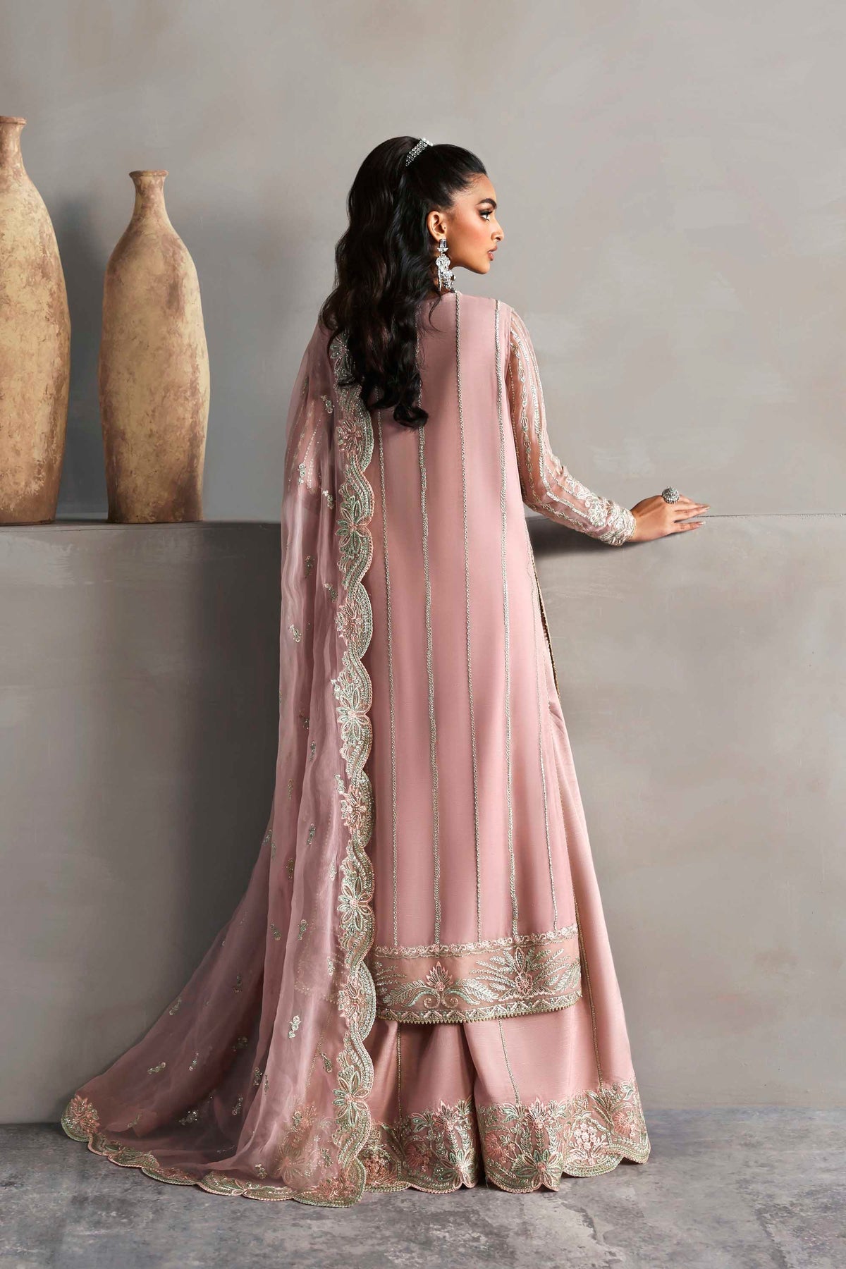 Akbar Aslam | Meeras Luxury Chiffon 25 | Gulnour - Formal Dress - available at Maria Faisal in UK and USA.