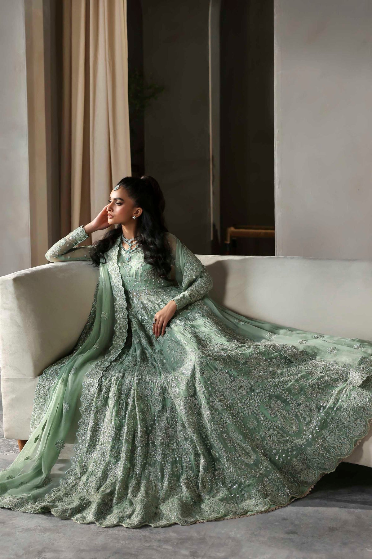Akbar Aslam | Meeras Luxury Chiffon 25 | Hayal - Formal Dress - available at Maria Faisal in UK and USA.