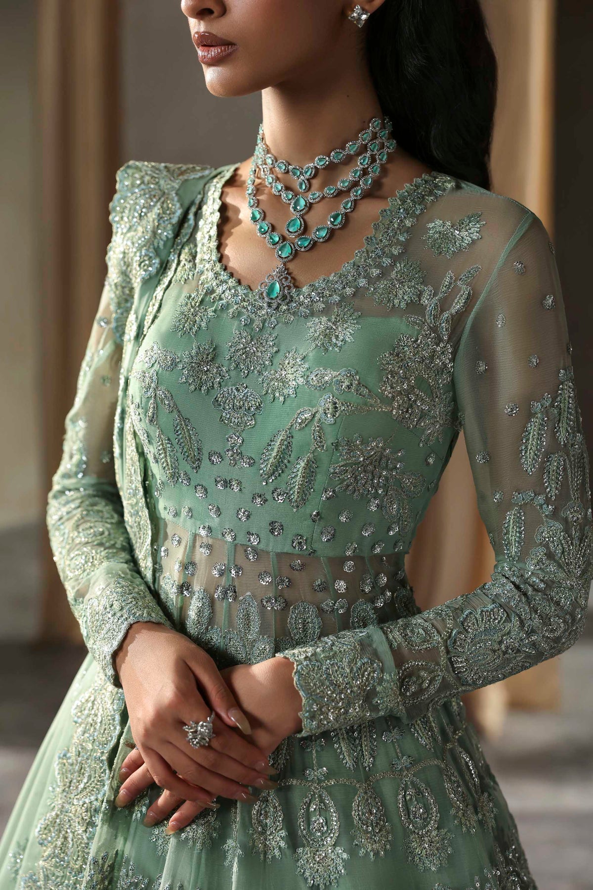 Akbar Aslam | Meeras Luxury Chiffon 25 | Hayal - Formal Dress - available at Maria Faisal in UK and USA.