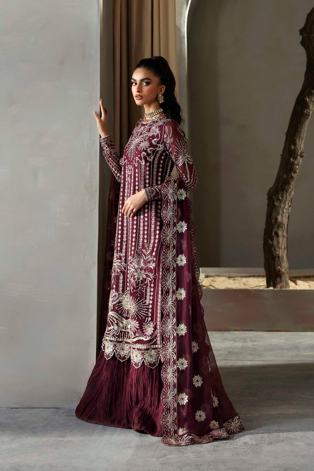 Akbar Aslam | Meeras Luxury Chiffon 25 | Mahin - Formal Dress - available at Maria Faisal in UK and USA.