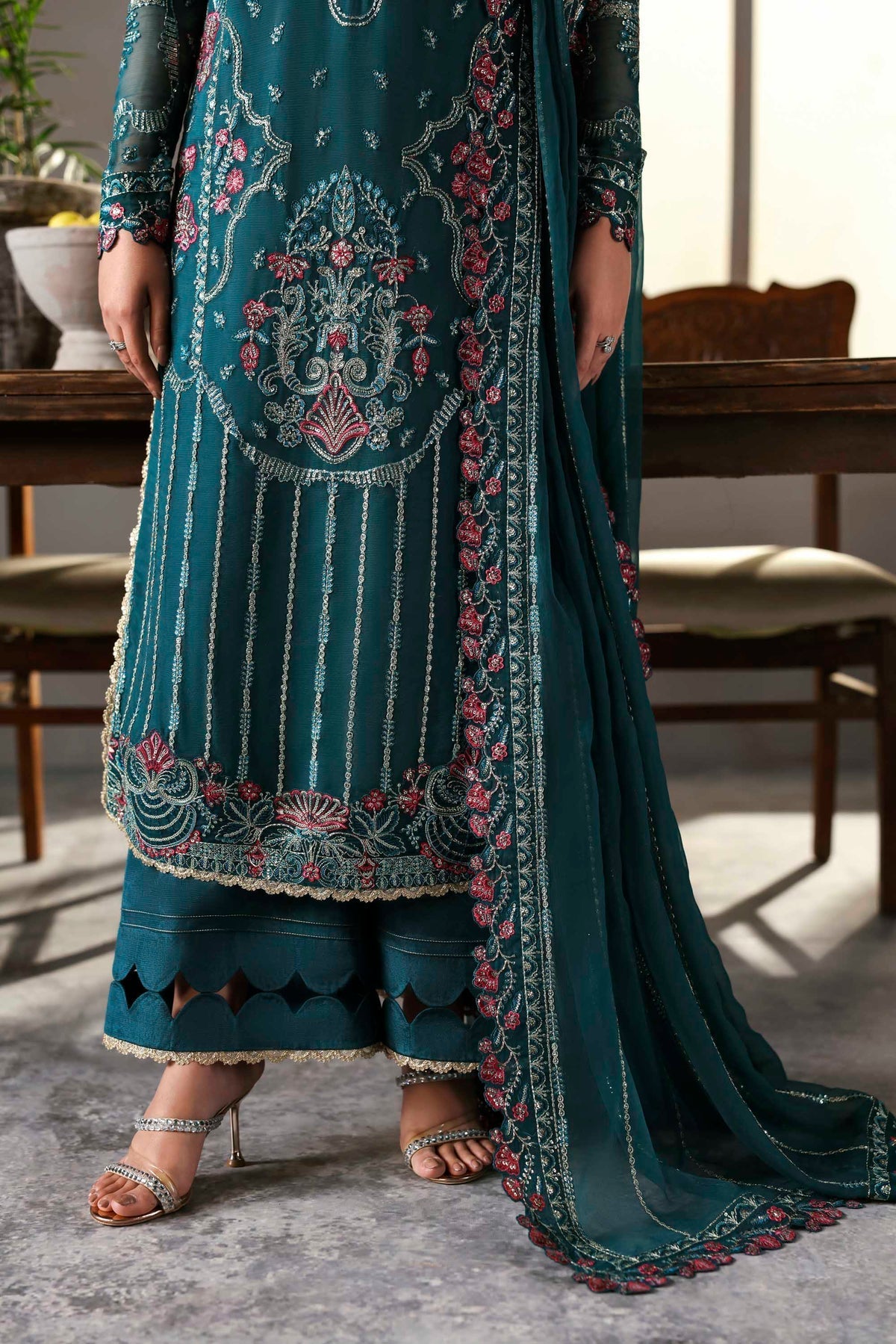 Akbar Aslam | Meeras Luxury Chiffon 25 | Scarzia - Formal Dress - available at Maria Faisal in UK and USA.