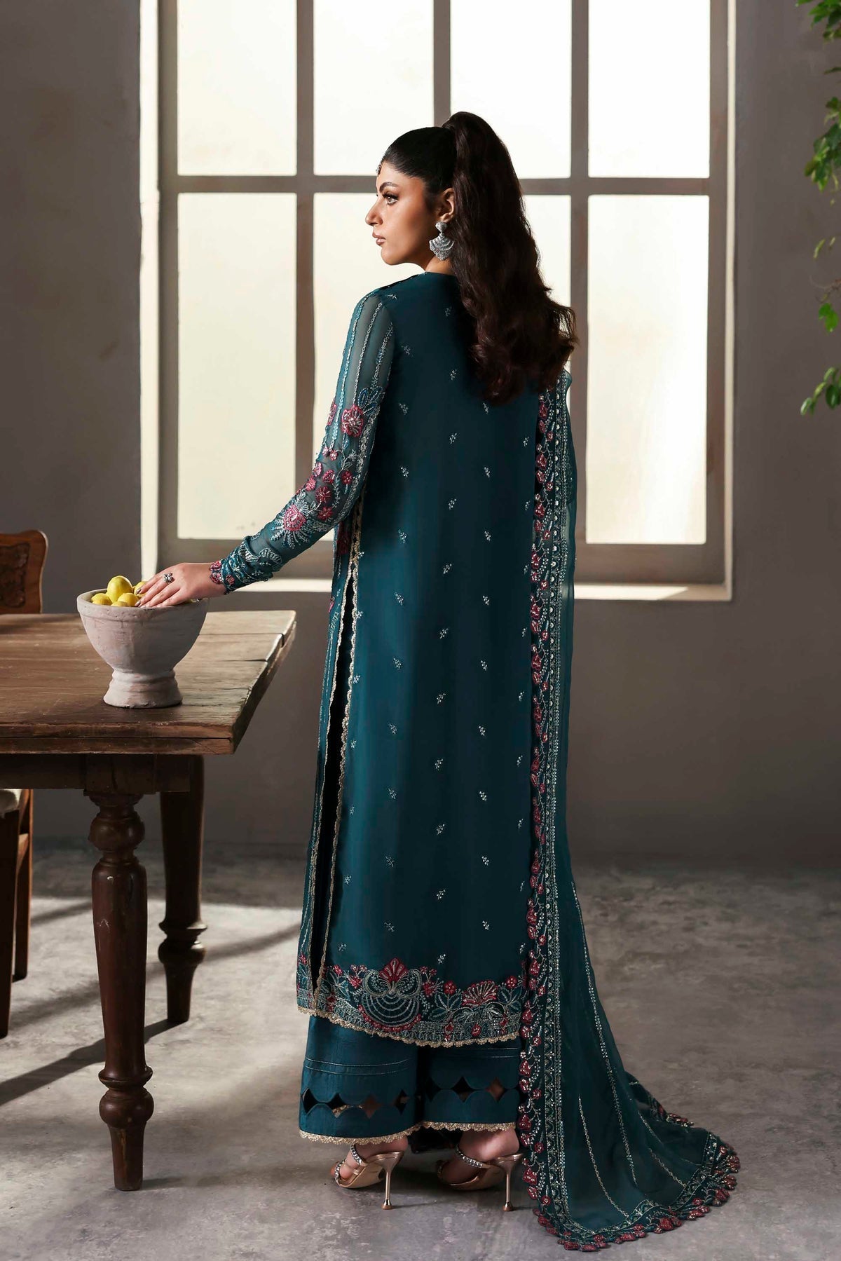 Akbar Aslam | Meeras Luxury Chiffon 25 | Scarzia - Formal Dress - available at Maria Faisal in UK and USA.