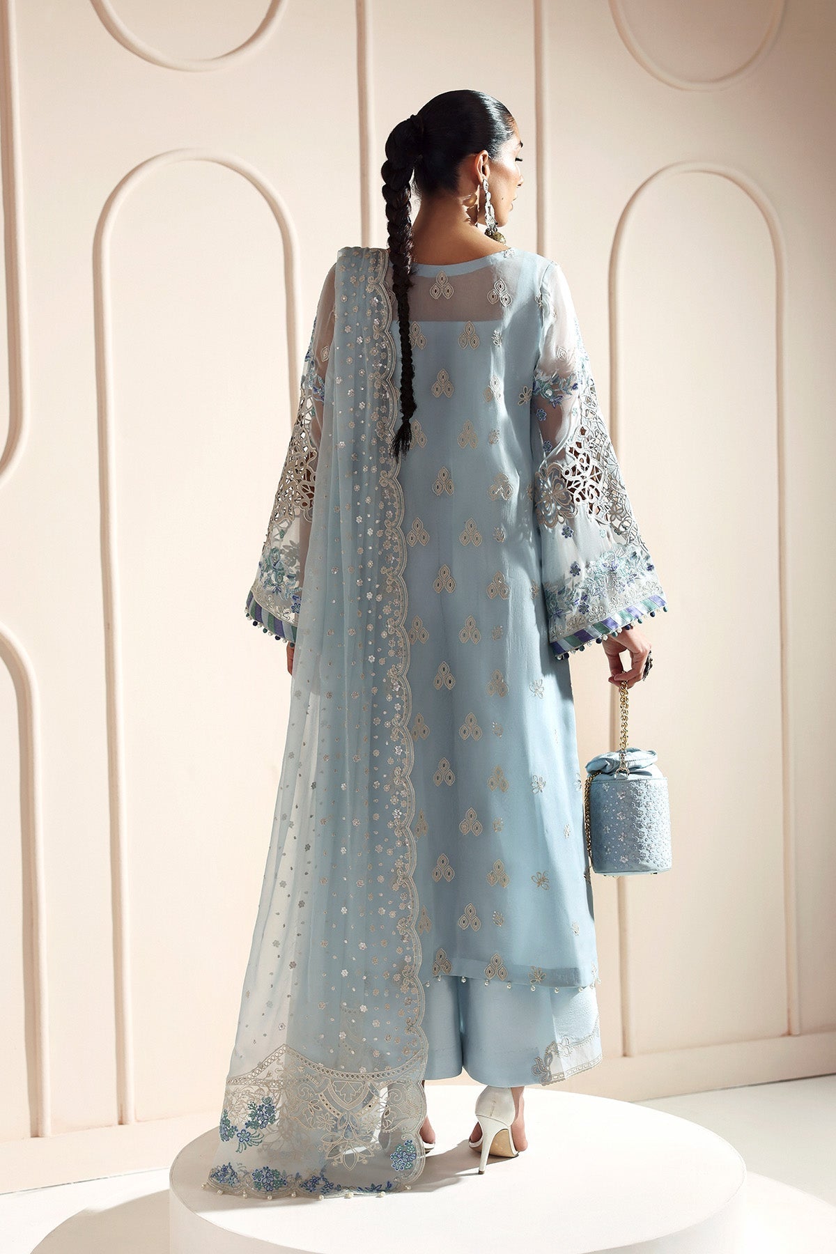 Alizeh | Aymal Luxury Bamber Chiffon | DHANAK - Formal Wear - available at Maria Faisal in UK and USA
