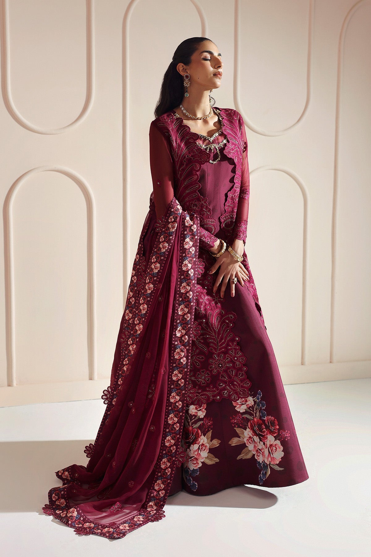 Alizeh | Aymal Luxury Bamber Chiffon | JUGNU - Formal Wear - available at Maria Faisal in UK and USA