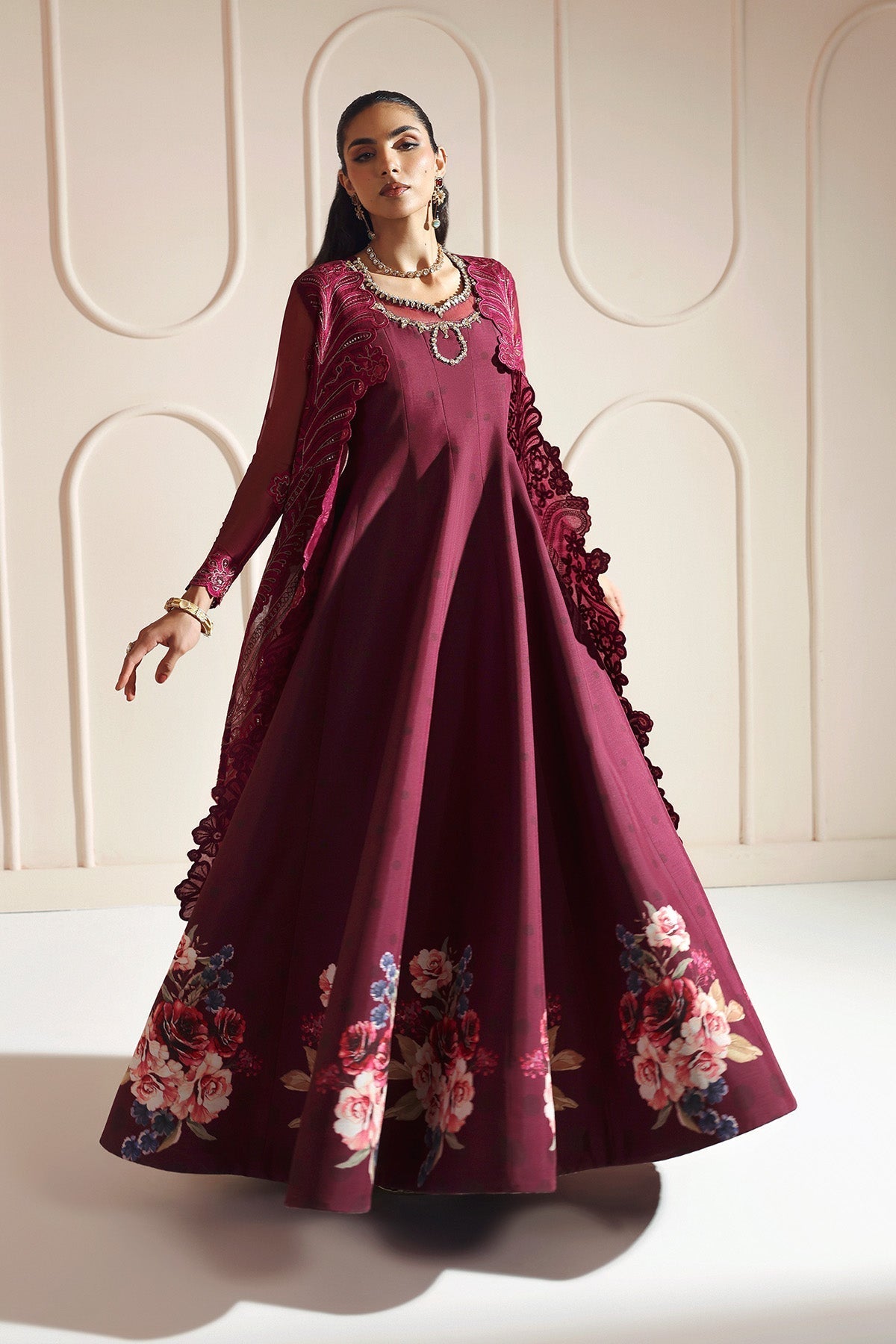 Alizeh | Aymal Luxury Bamber Chiffon | JUGNU - Formal Wear - available at Maria Faisal in UK and USA