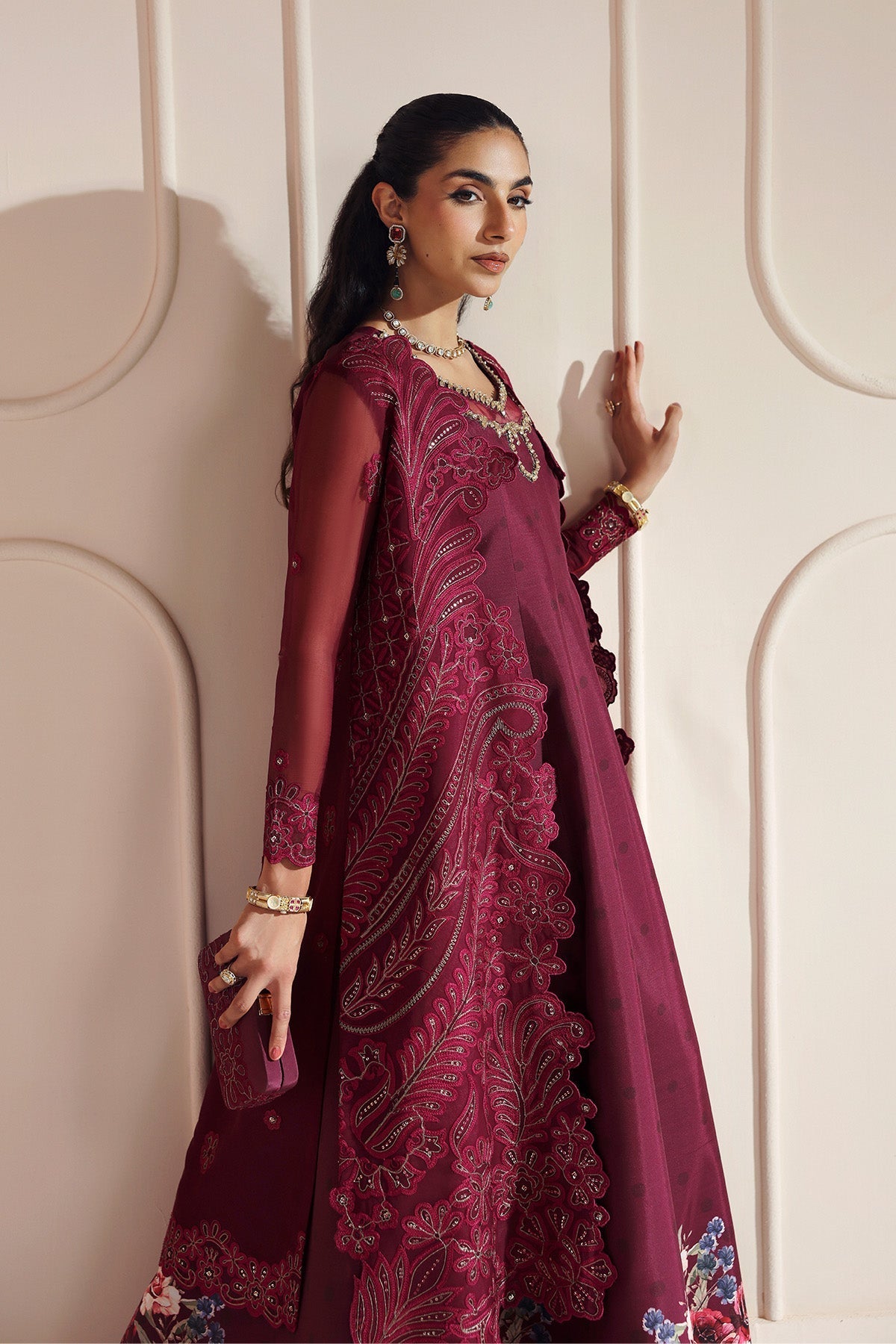 Alizeh | Aymal Luxury Bamber Chiffon | JUGNU - Formal Wear - available at Maria Faisal in UK and USA