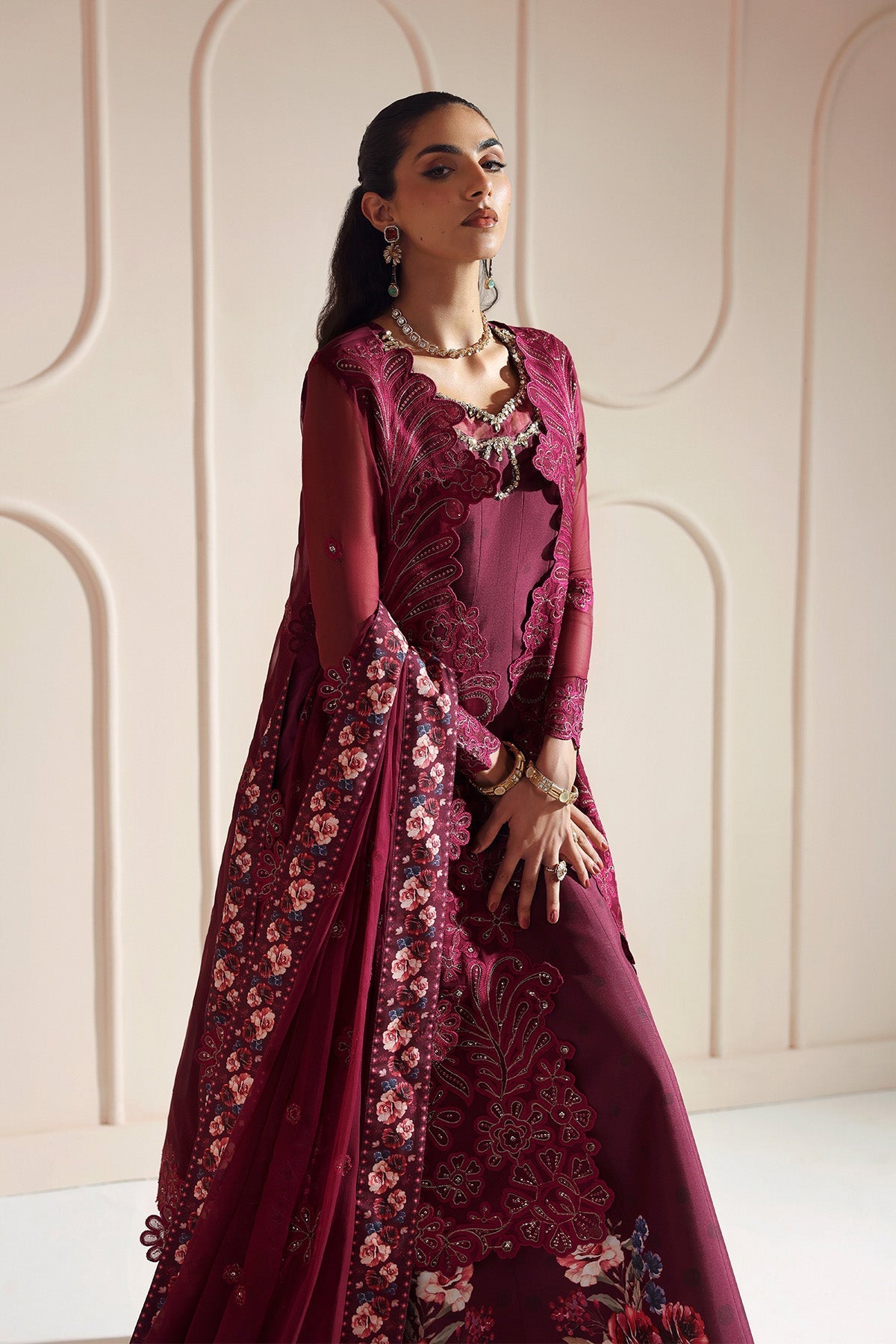 Alizeh | Aymal Luxury Bamber Chiffon | JUGNU - Formal Wear - available at Maria Faisal in UK and USA