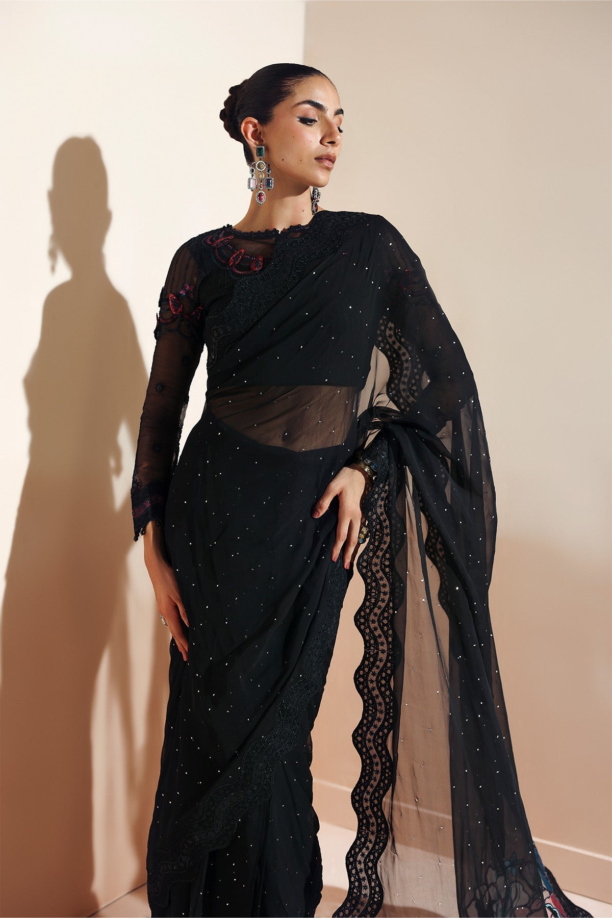 Alizeh | Aymal Luxury Bamber Chiffon | MEERAB - Formal Wear - available at Maria Faisal in UK and USA