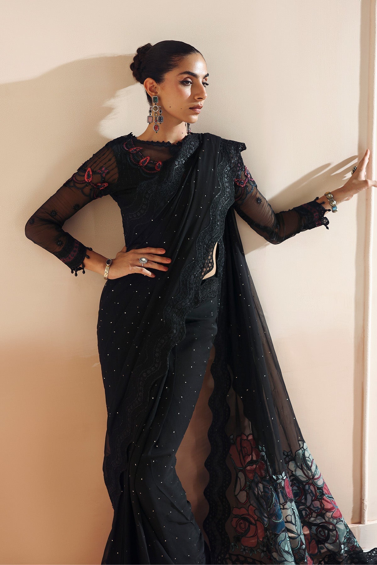 Alizeh | Aymal Luxury Bamber Chiffon | MEERAB - Formal Wear - available at Maria Faisal in UK and USA