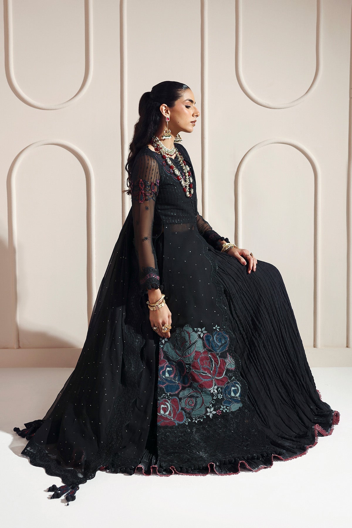 Alizeh | Aymal Luxury Bamber Chiffon | MEERAB - Formal Wear - available at Maria Faisal in UK and USA