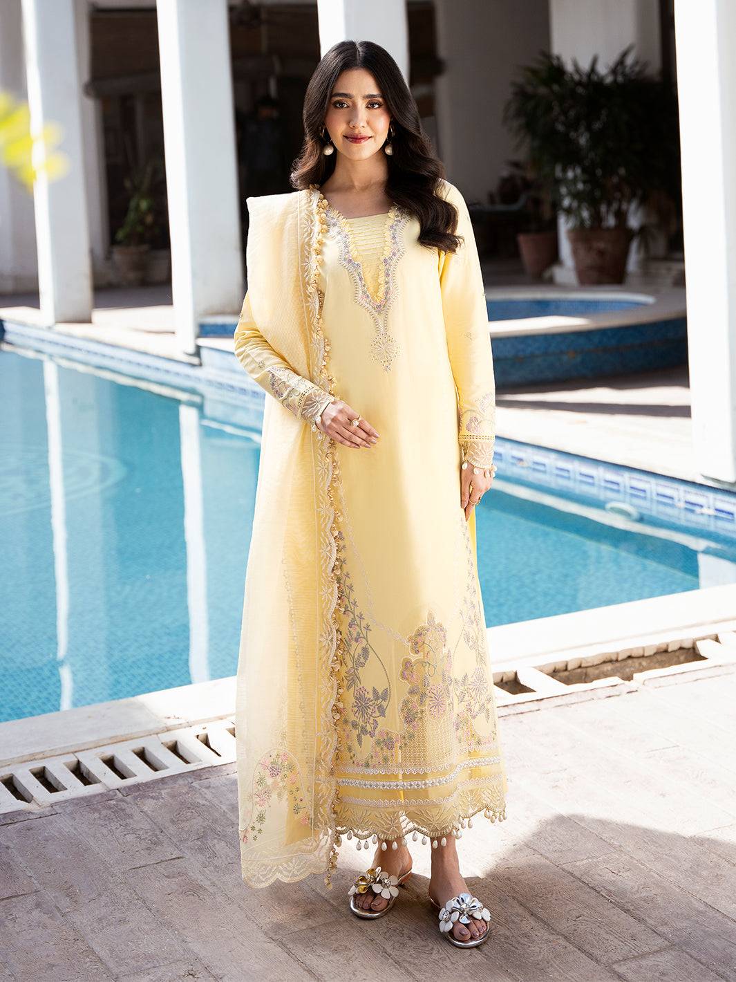 Izel | Mahveen Festive Lawn 25 | AMEL by Maria Faisal - Registered Vendor of : Izel - type : Ladies Clothes - 100% original wedding dresses