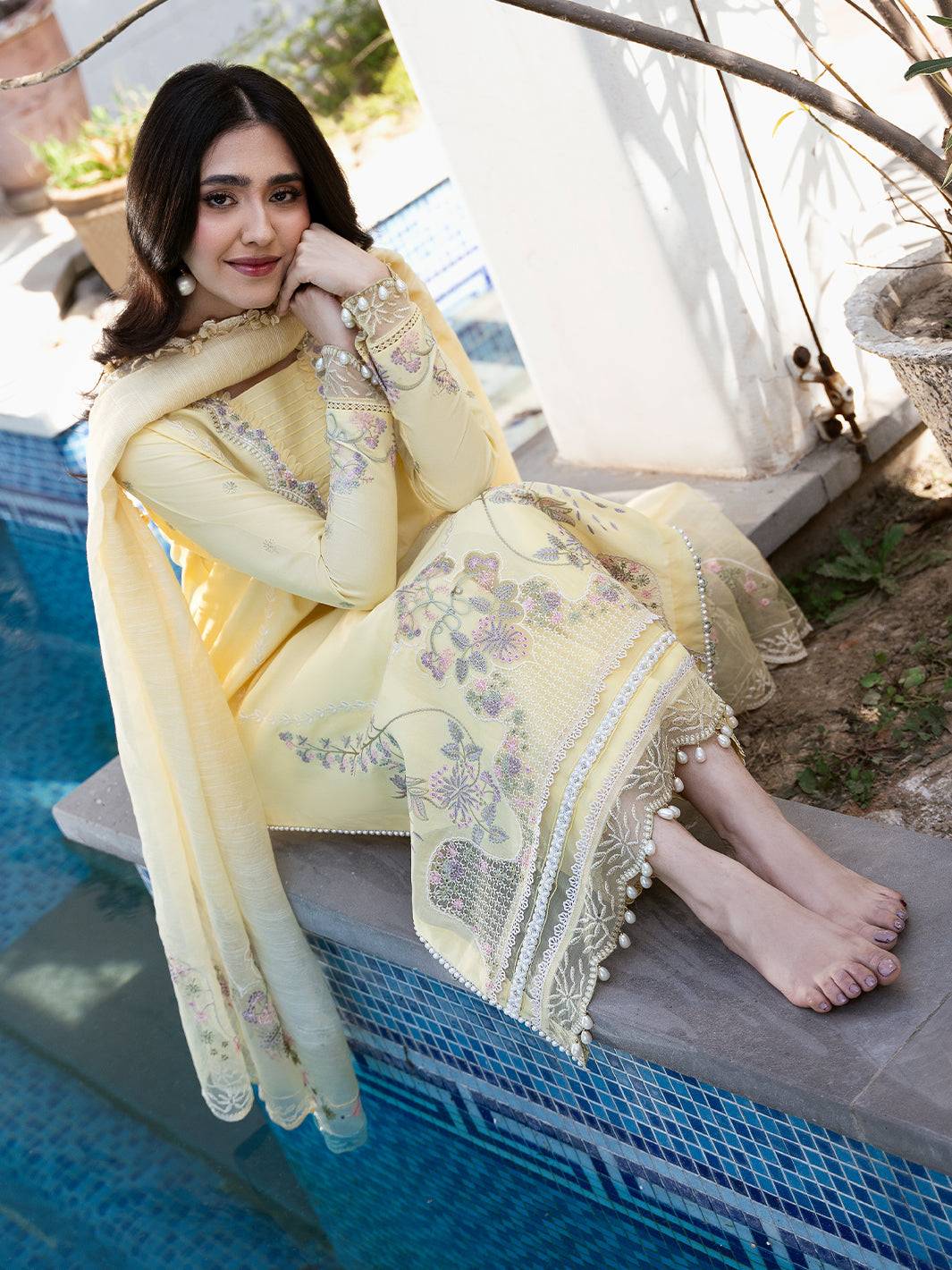 Izel | Mahveen Festive Lawn 25 | AMEL by Maria Faisal - Registered Vendor of : Izel - type : Ladies Clothes - 100% original wedding dresses