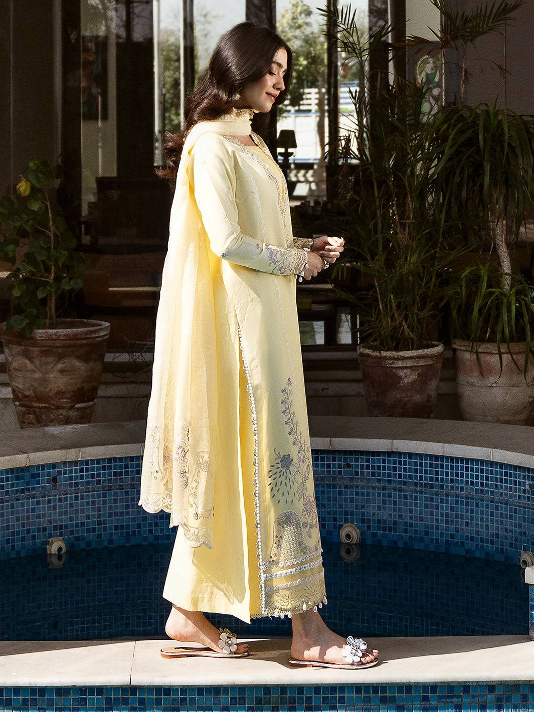 Izel | Mahveen Festive Lawn 25 | AMEL by Maria Faisal - Registered Vendor of : Izel - type : Ladies Clothes - 100% original wedding dresses