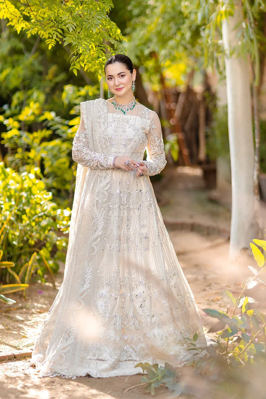 Azzal | Noor Wedding Formals | Safed - Pakistani Dress 