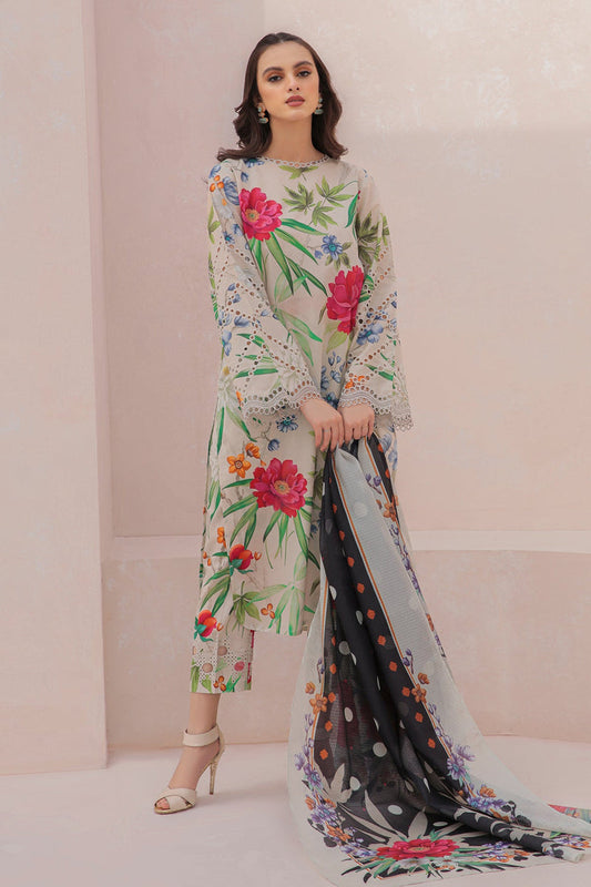Baroque | Lawn Collection 24 | UF-332 - Waniyas