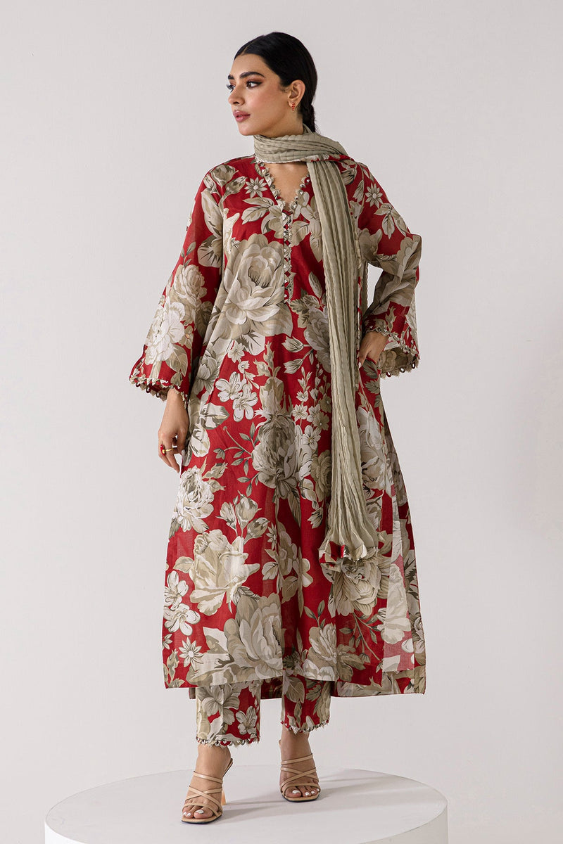 Baroque | Lawn Collection 24 | UF-378 - Designer Dress - Maria Faisal