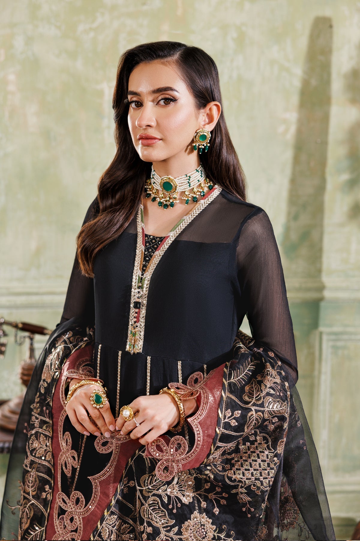 Alizeh | Ready to wear | Black Dress 3 piece - RTW1026 - Ladies Clothes - Maria Faisal