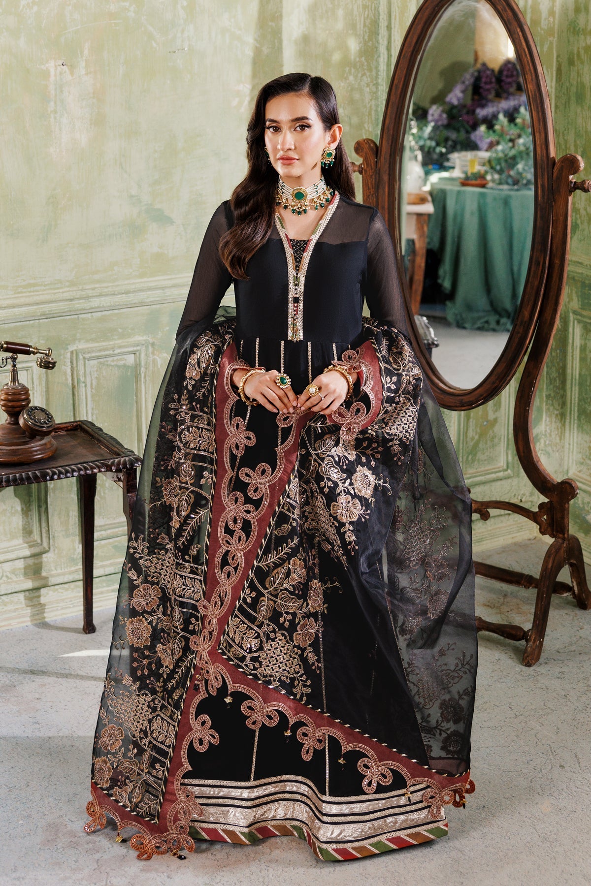 Alizeh | Ready to wear | Black Dress 3 piece - RTW1026 - Ladies Clothes - Maria Faisal