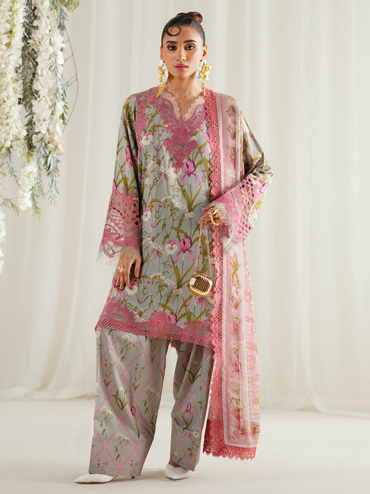 Bin Ilyas | Eres Bonita Viscose 25 | 1103 - B - is Cloud Gray dress from Bin Ilyas - Ladies Clothes - Maria Faisal