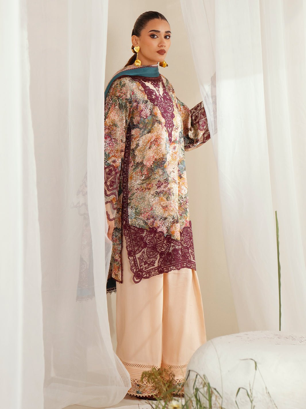 Bin Ilyas | Eres Bonita Viscose 25 | 1104 - B - is Light Skin dress from Bin Ilyas - Ladies Clothes - Maria Faisal