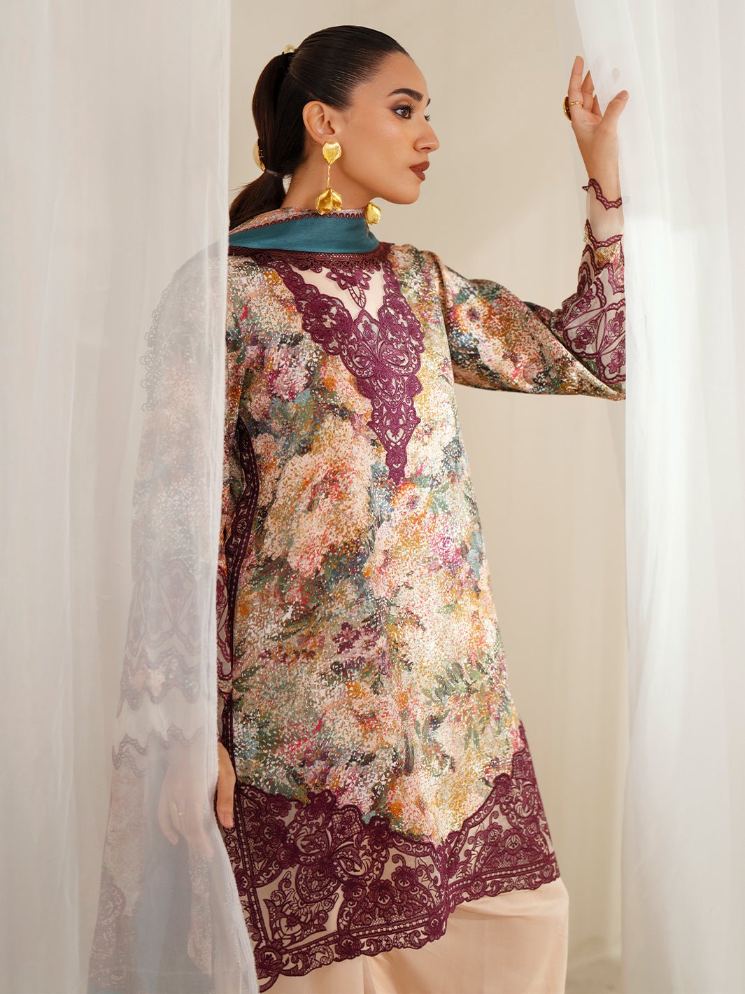 Bin Ilyas | Eres Bonita Viscose 25 | 1104 - B - is Light Skin dress from Bin Ilyas - Ladies Clothes - Maria Faisal