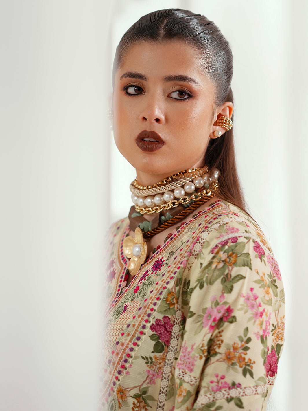 Bin Ilyas | Eres Bonita Viscose 25 | 1107 - A - is Cream dress from Bin Ilyas - Ladies Clothes - Maria Faisal