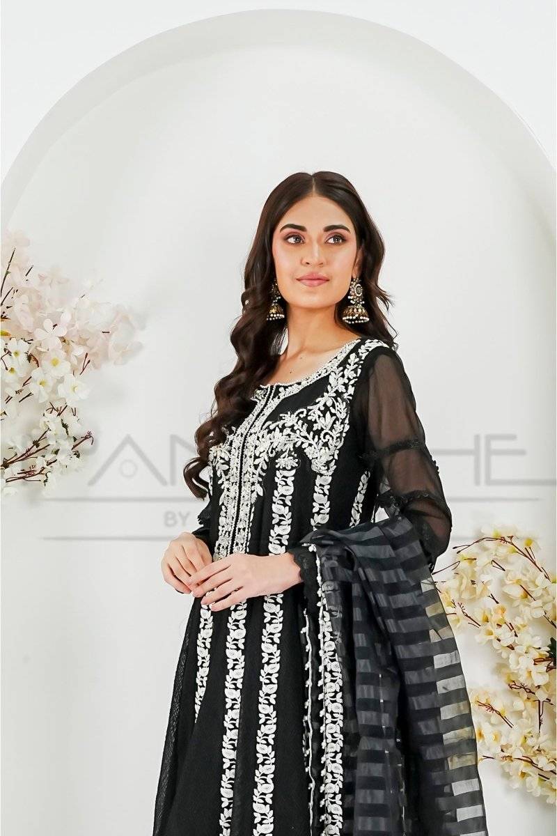 Panache | Pret | Black Grace by Maria Faisal - Registered Vendor of : Panache By Mona - type : Ladies Clothes - 100% original wedding dresses