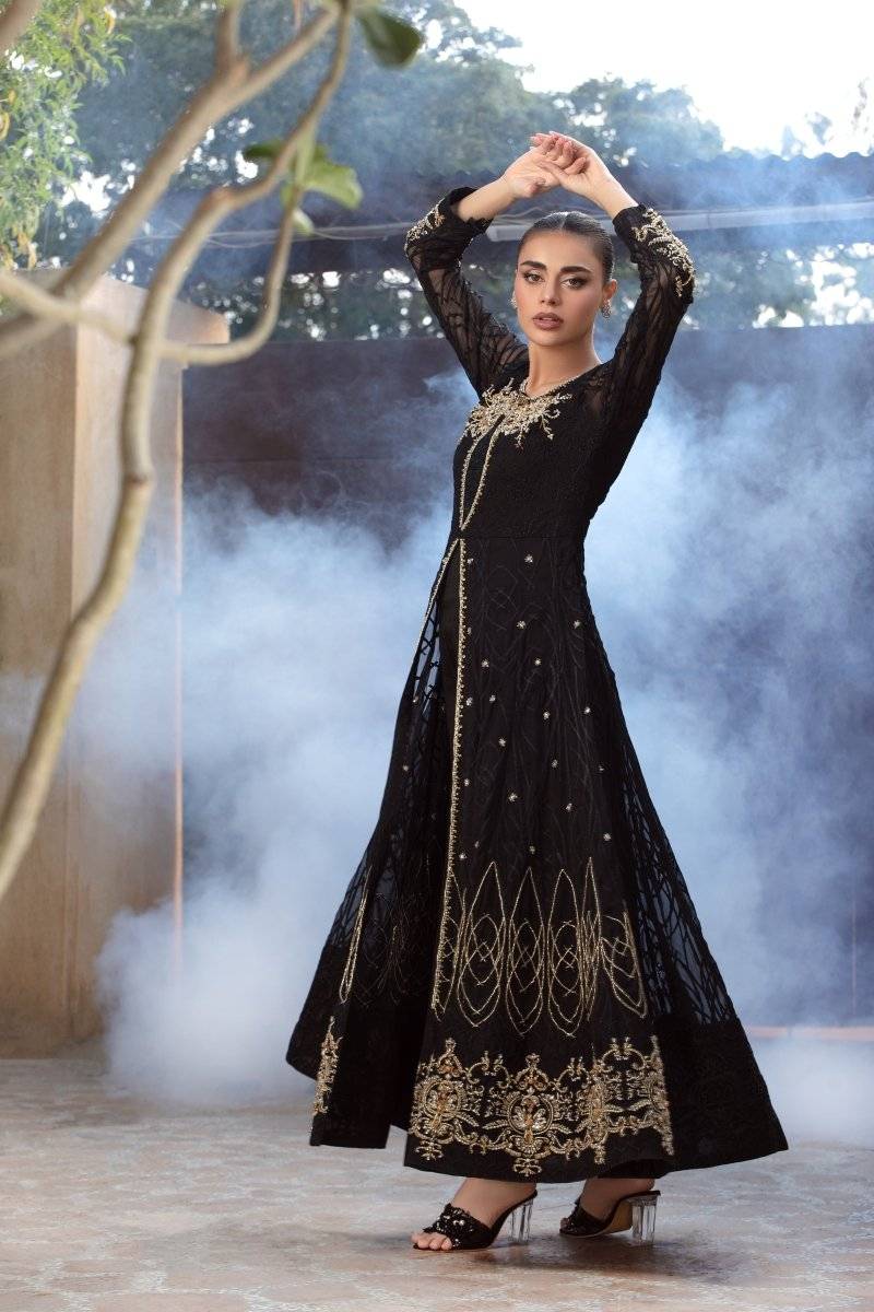 Panache | Pret | Black Royalty by Maria Faisal - Registered Vendor of : Panache By Mona - type : Ladies Clothes - 100% original wedding dresses