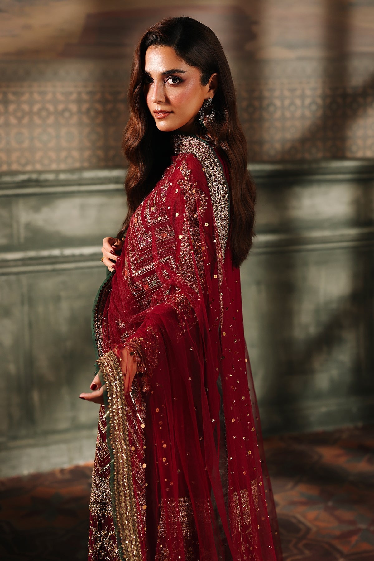Charizma | Dastan e Jashan | DJW5 - 03 C - is Maroon dress from Charizma - Ladies Clothes - Maria Faisal