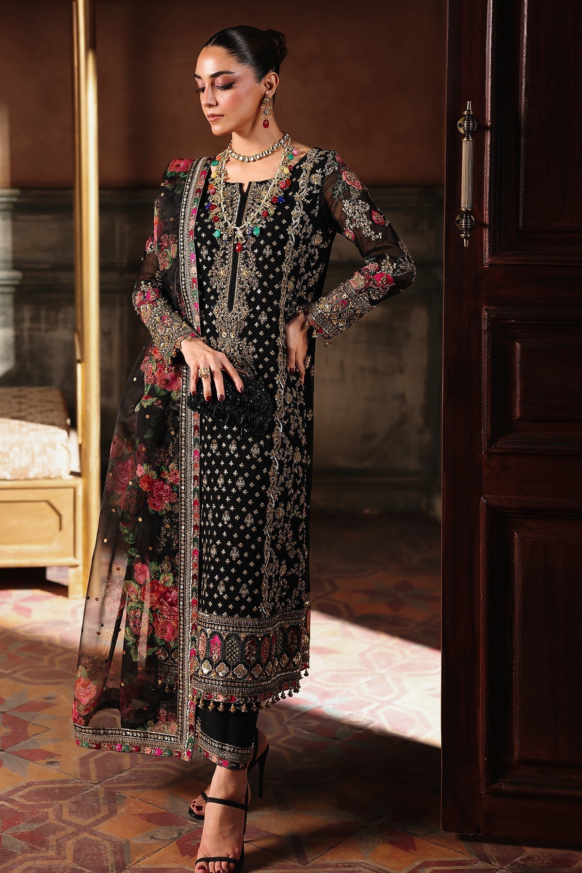 Charizma | Dastan e Jashan | DJW5 - 05 C - is Black dress from Charizma - Ladies Clothes - Maria Faisal
