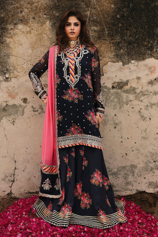 Charizma | Vasal Chiffon 25 | VSL25 - 29 B - is Black dress from Charizma - Ladies Clothes - Maria Faisal