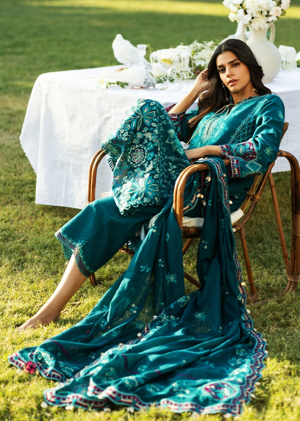 Sadaf Fawad Khan | Siraa Lawn 25 | KOI - B by Maria Faisal - Registered Vendor of : Sadaf Fawad Khan - type : Ladies Clothes - 100% original wedding dresses