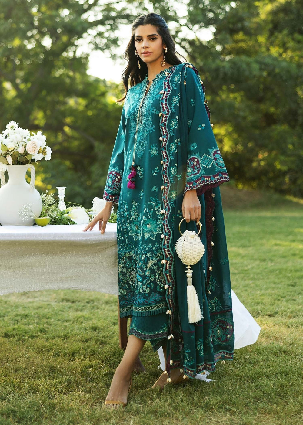 Sadaf Fawad Khan | Siraa Lawn 25 | KOI - B by Maria Faisal - Registered Vendor of : Sadaf Fawad Khan - type : Ladies Clothes - 100% original wedding dresses