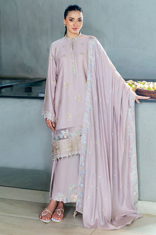 Cross Stitch | Cotton Satin 25 | BLOSSOM TINT - is Soft Lilac dress from Cross Stitch - Ladies Clothes - Maria Faisal