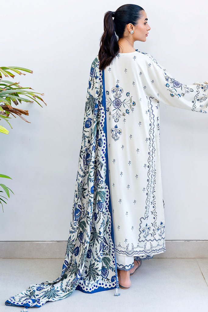 Cross Stitch | Cotton Satin 25 | IVORY ORCHID - is White dress from Cross Stitch - Ladies Clothes - Maria Faisal