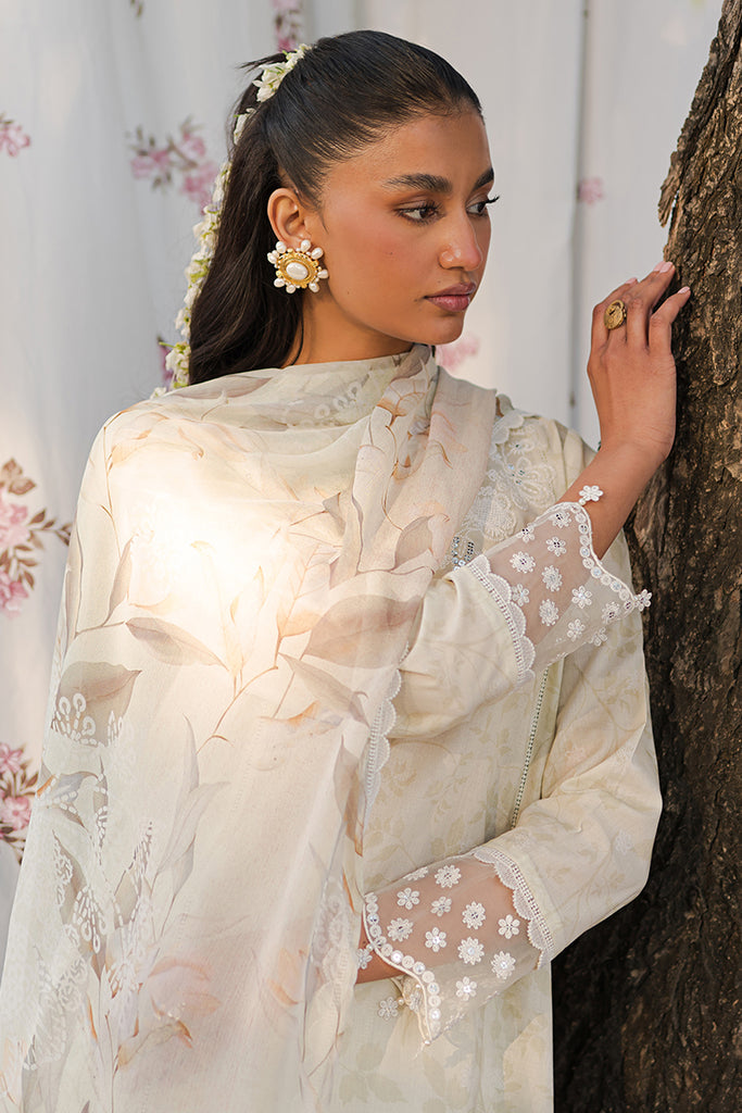 Cross Stitch | Eid Lawn 24 | WHISPERING WHITE - Maria Faisal