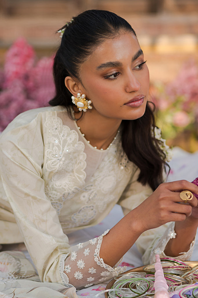 Cross Stitch | Eid Lawn 24 | WHISPERING WHITE - Maria Faisal
