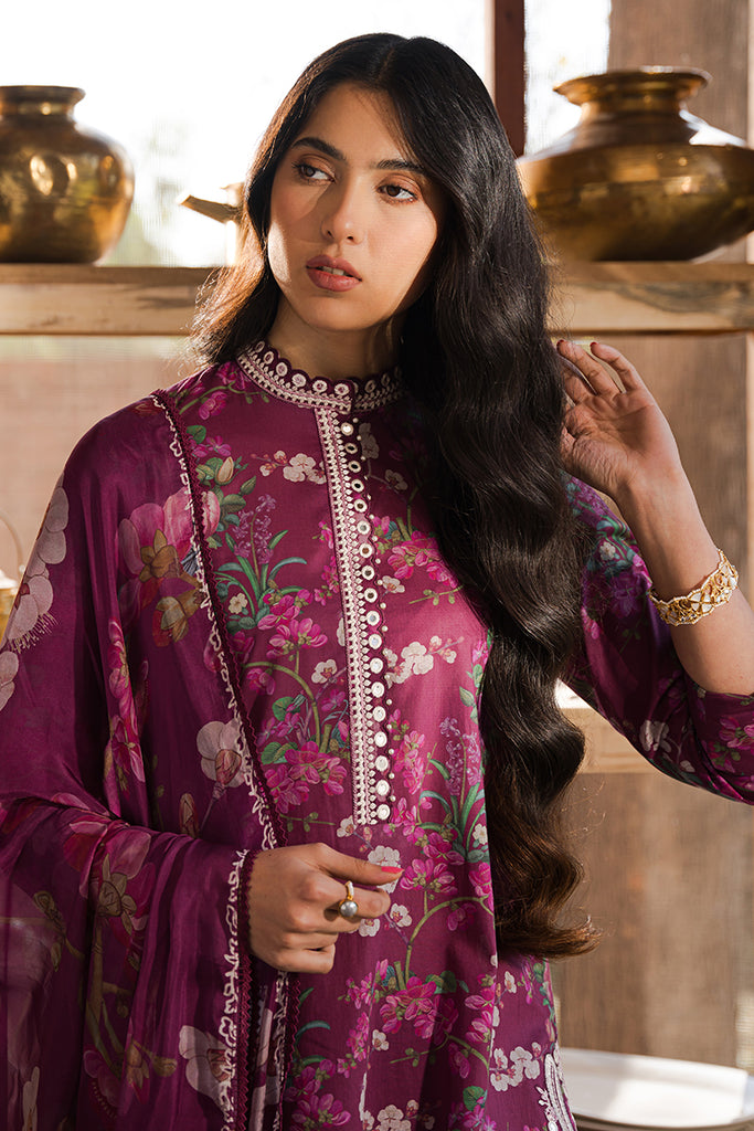 Cross Stitch | Eid Lawn 24 | IRIS MAUVE - Maria Faisal
