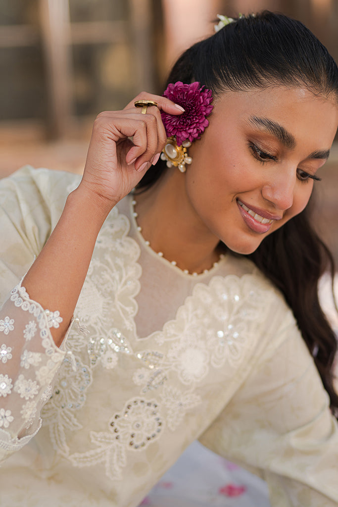 Cross Stitch | Eid Lawn 24 | WHISPERING WHITE - Maria Faisal